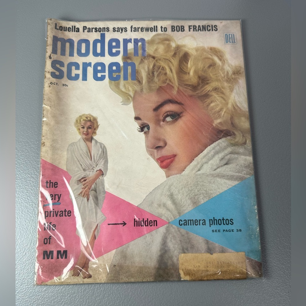 1955 OCTOBER MODERN SCREEN MAGAZINE - MARILYN MONROE COVER - E 17346
